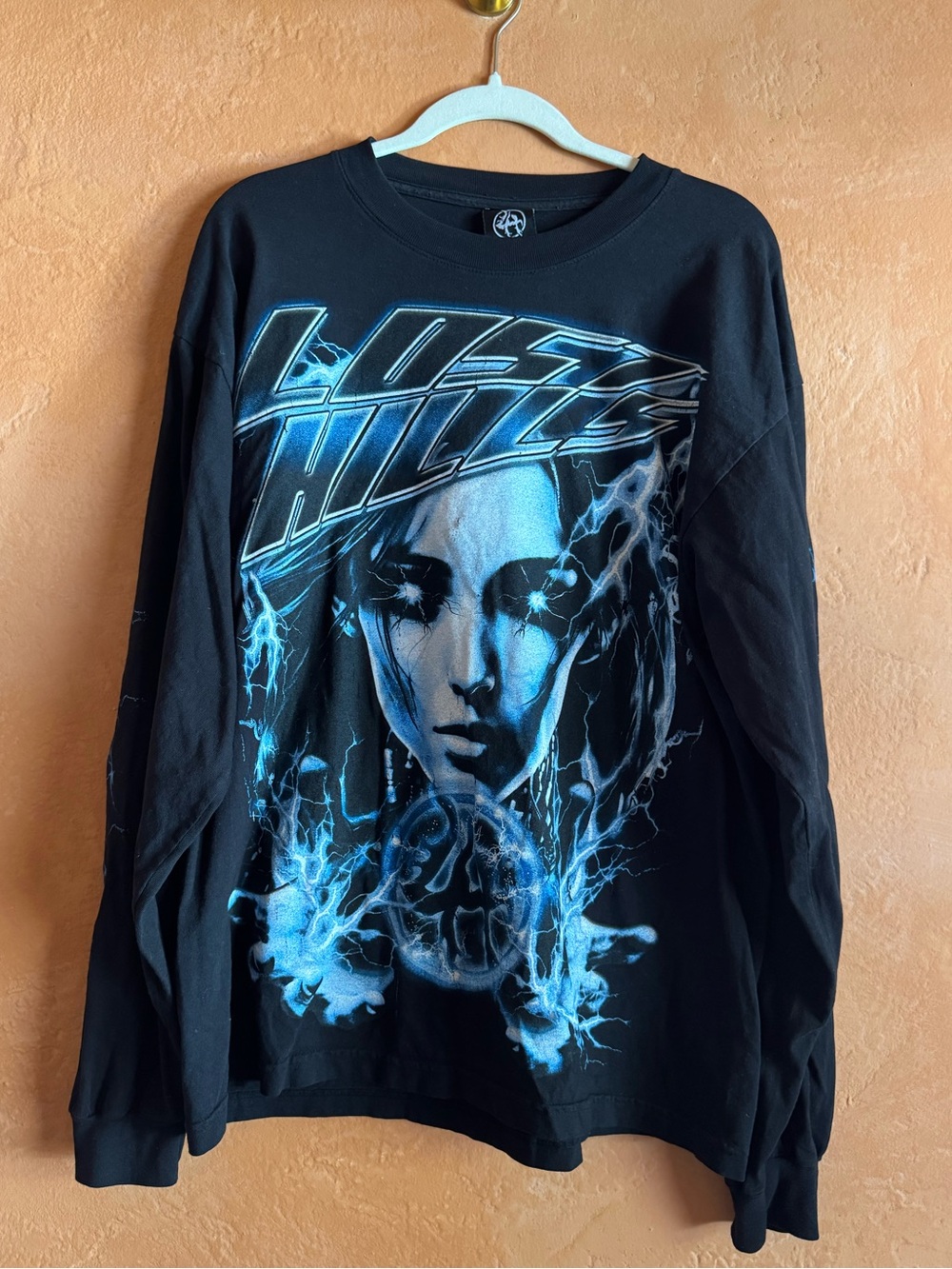 Lost Hills Y2K Cyber Goth Streetwear Graphic Long Sleeve Mall Goth Grunge L